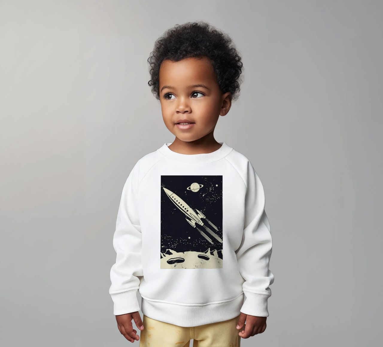 Space Rocket II felpa neonato da Little Flourishes