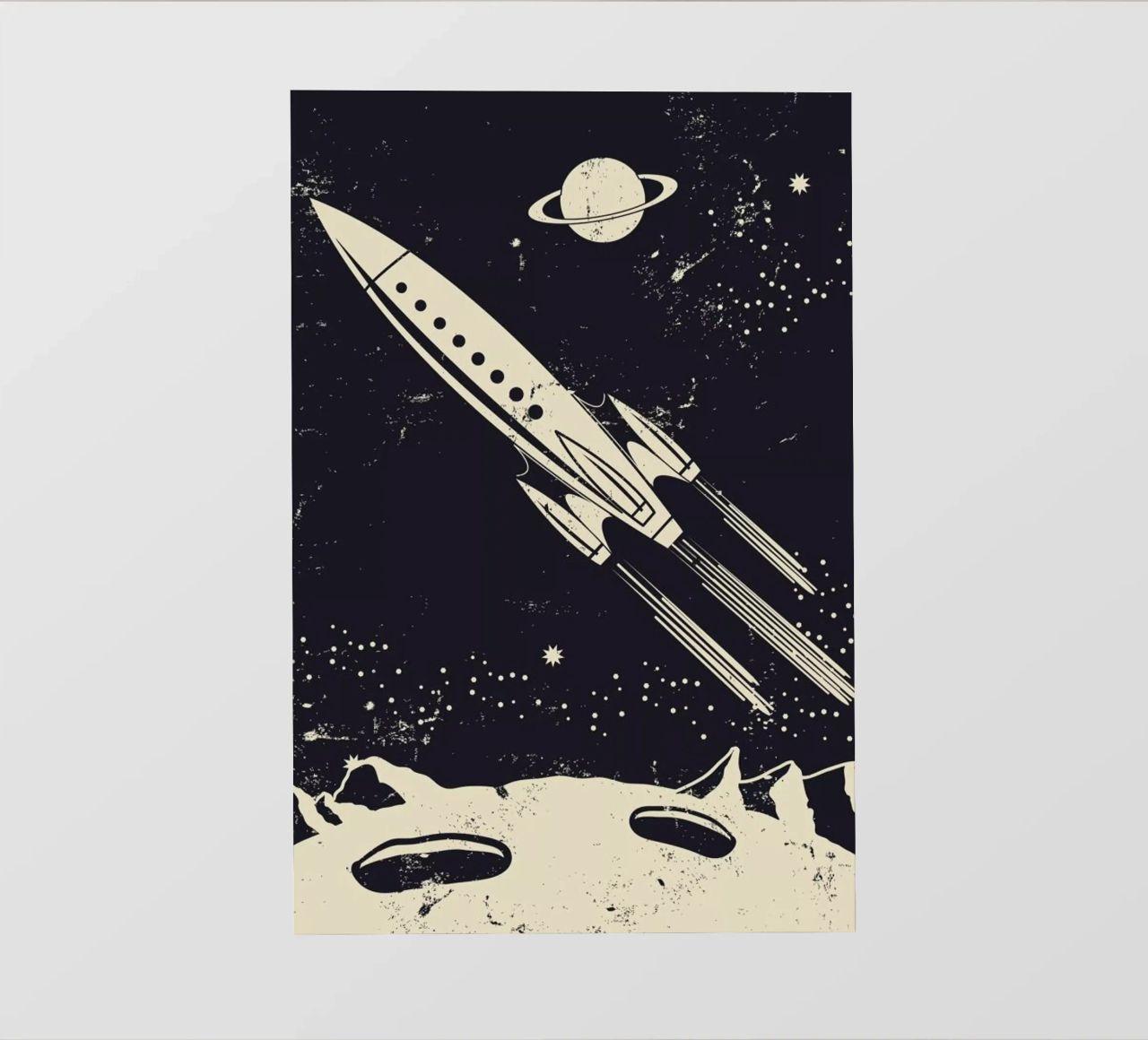Space Rocket II pellicola backlit da Little Flourishes
