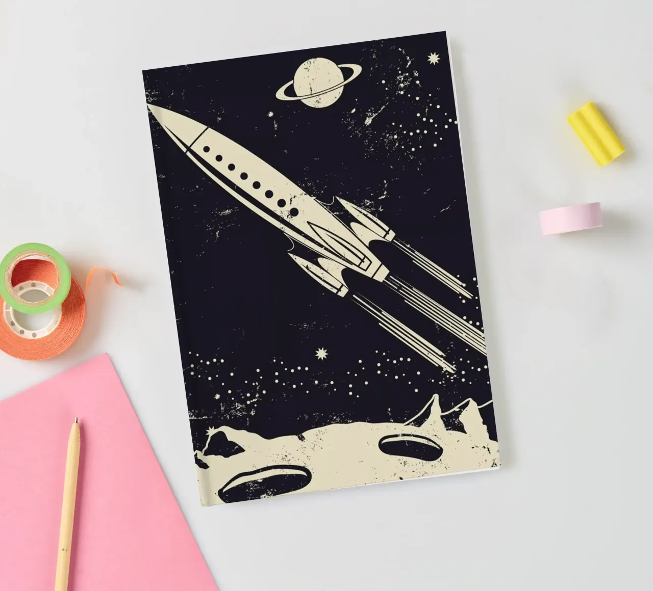 Space Rocket II notebook by Little Flourishes