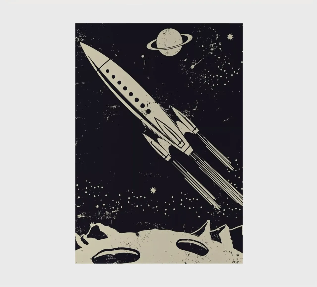 Space Rocket II notebook by Little Flourishes