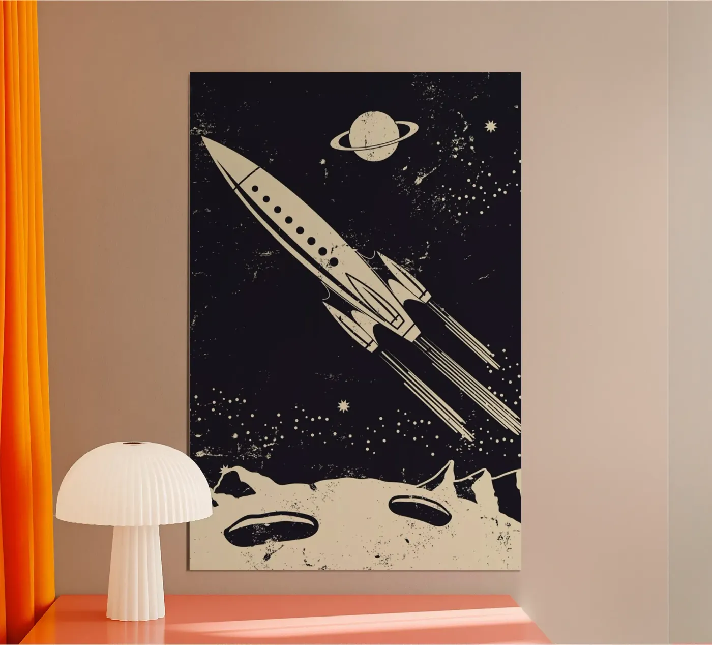 Space Rocket II poster da Little Flourishes