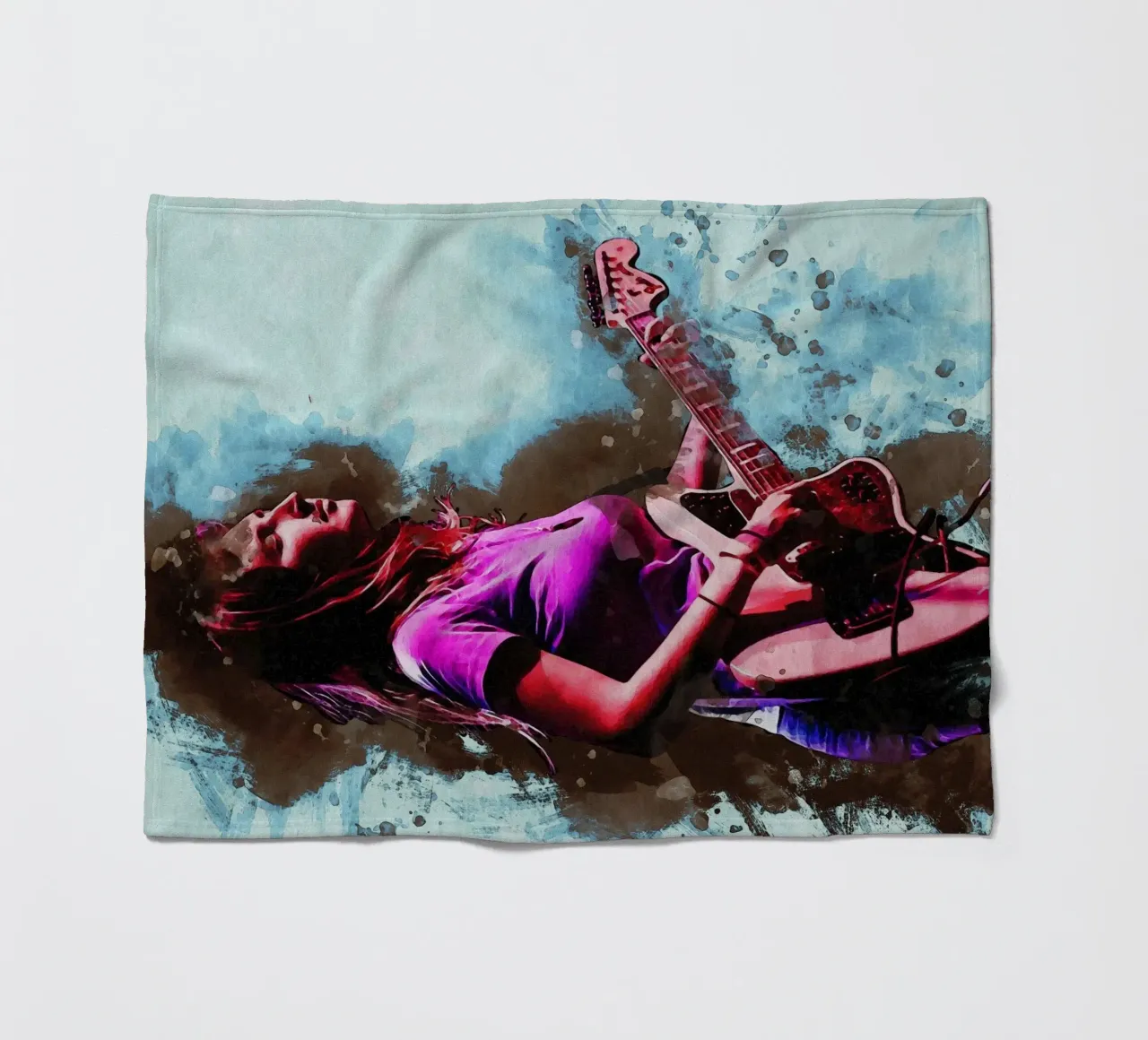 Smudge Of Emily Kokal fleece blanket by Gunawan Rb