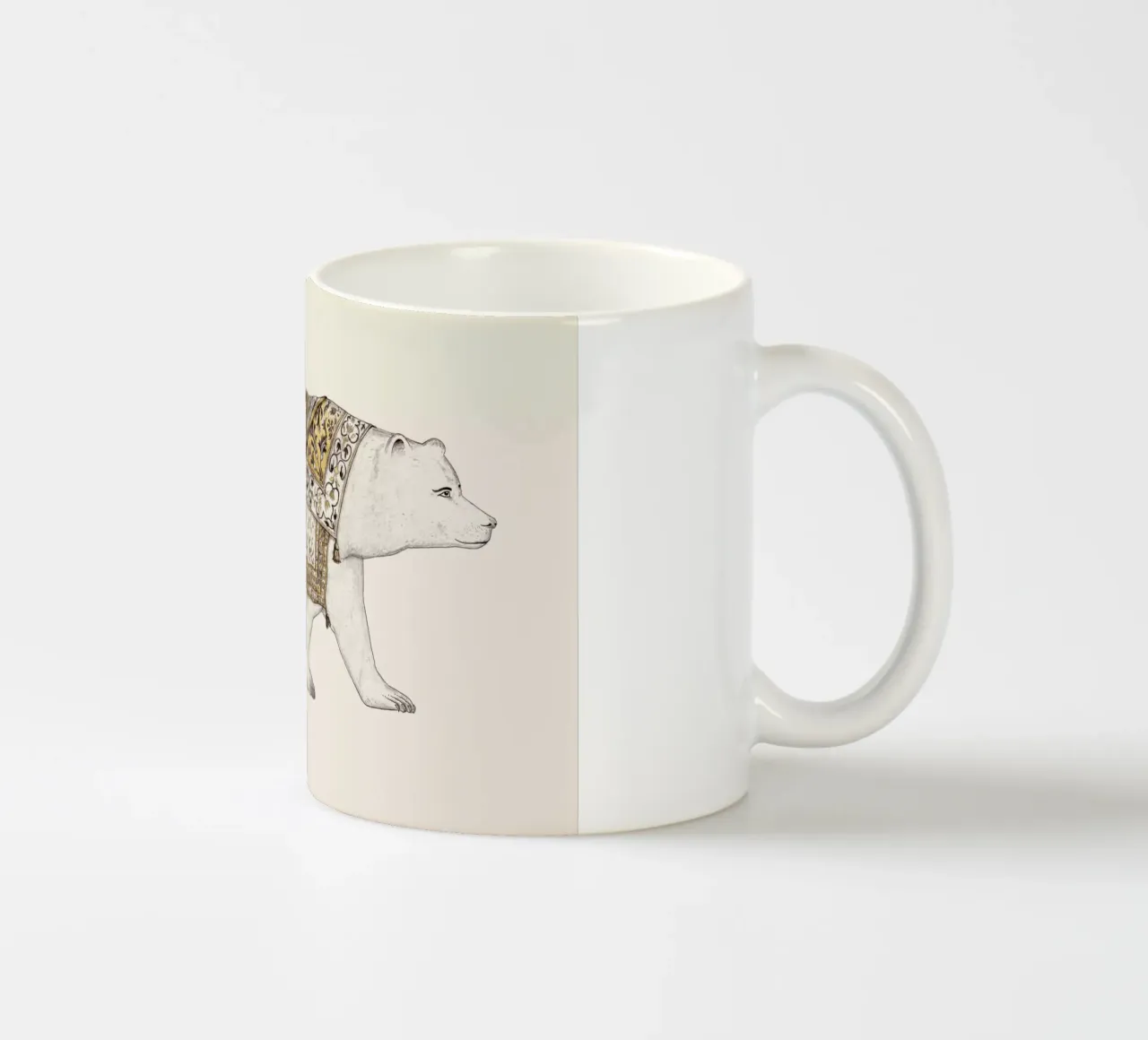 Ours Blanc tazza in ceramica da Florent Bodart