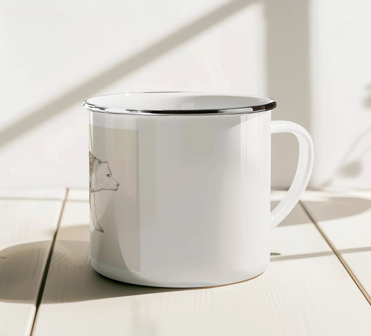 Ours Blanc tazza in smalto da Florent Bodart