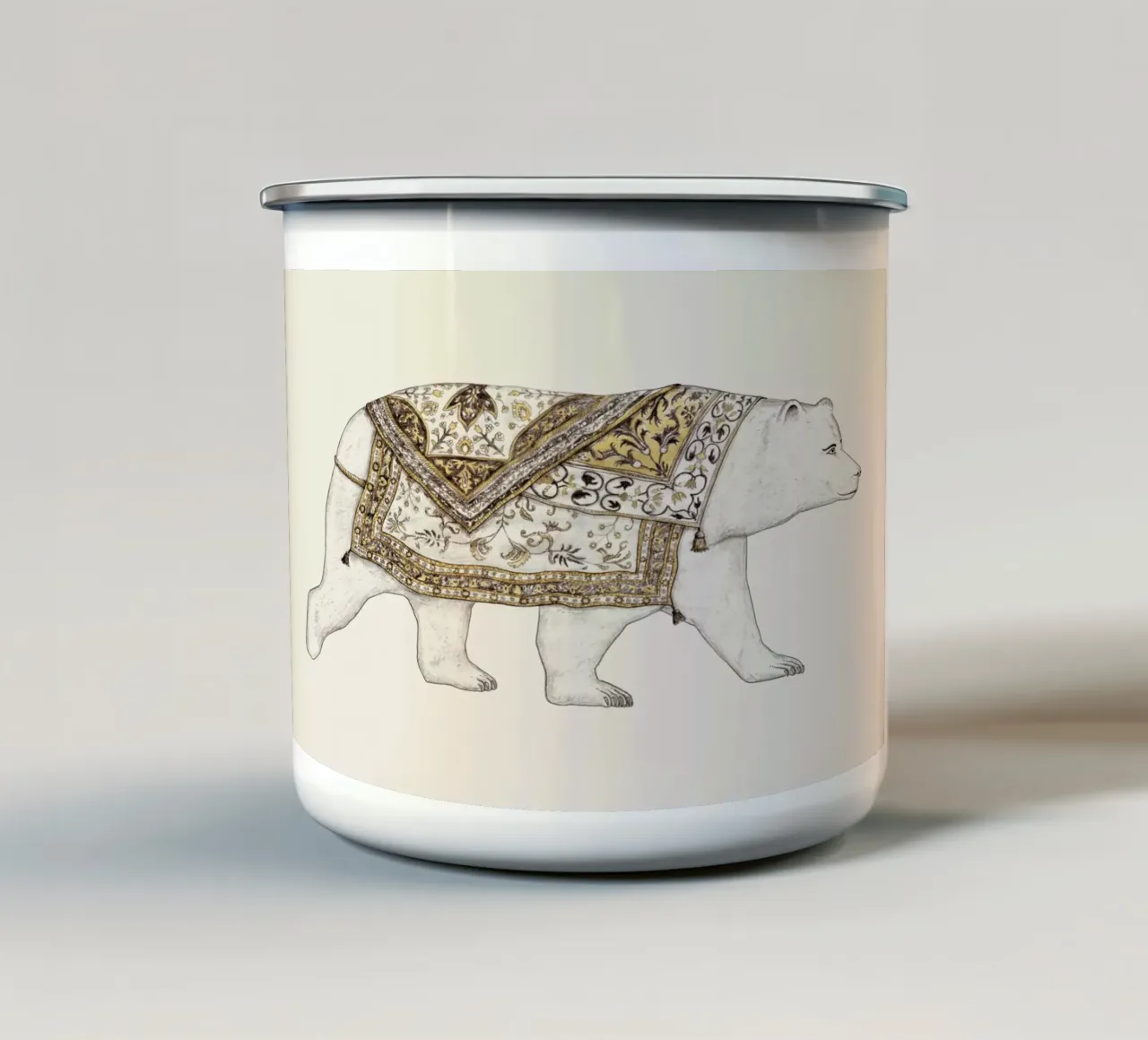 Ours Blanc tazza in smalto da Florent Bodart