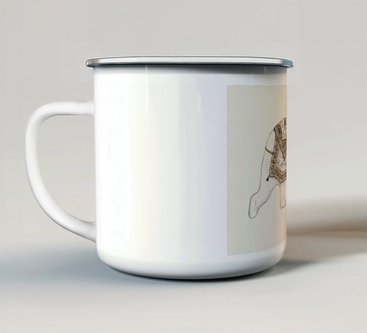 Ours Blanc tazza in smalto da Florent Bodart