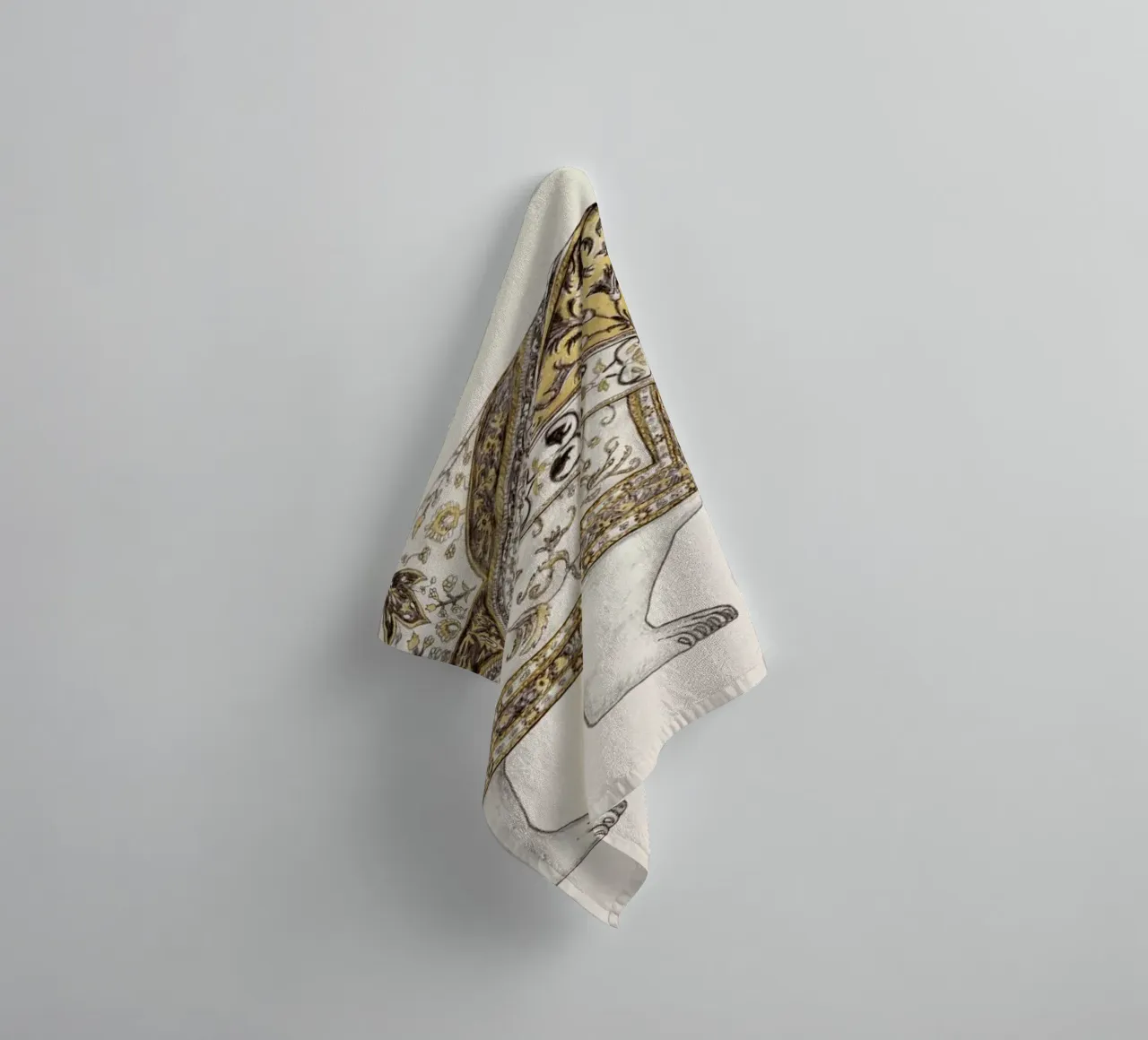 Ours Blanc towel by Florent Bodart