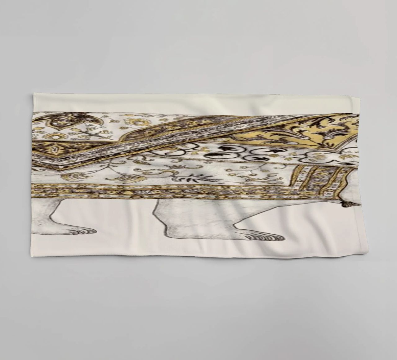 Ours Blanc serviette de bain de Florent Bodart