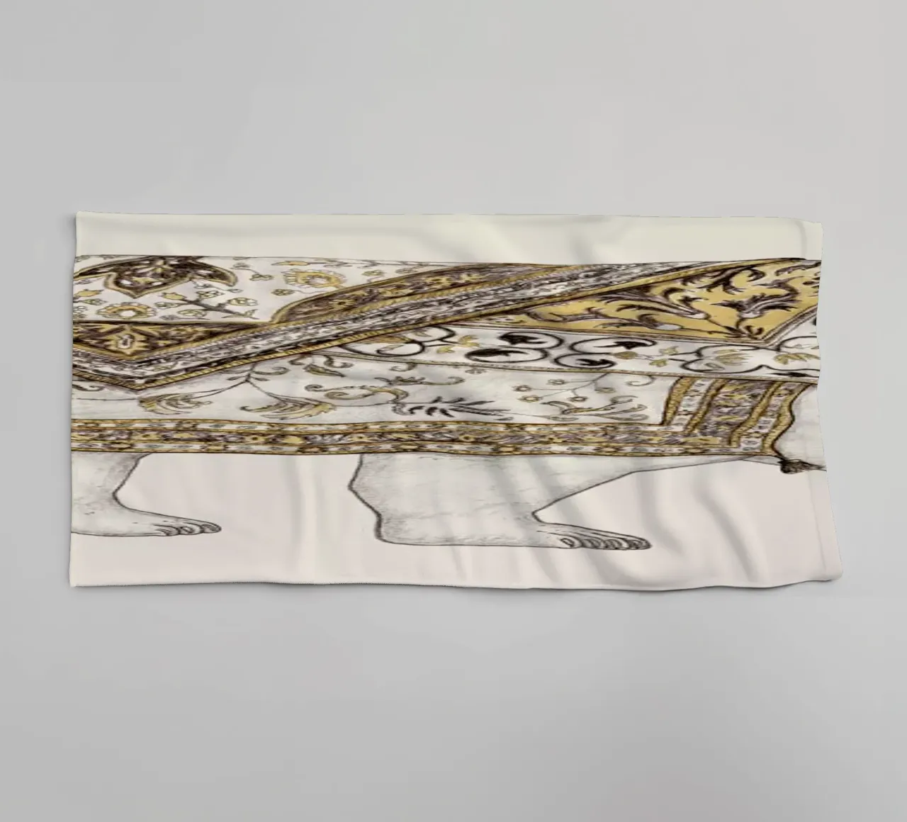 Ours Blanc towel by Florent Bodart