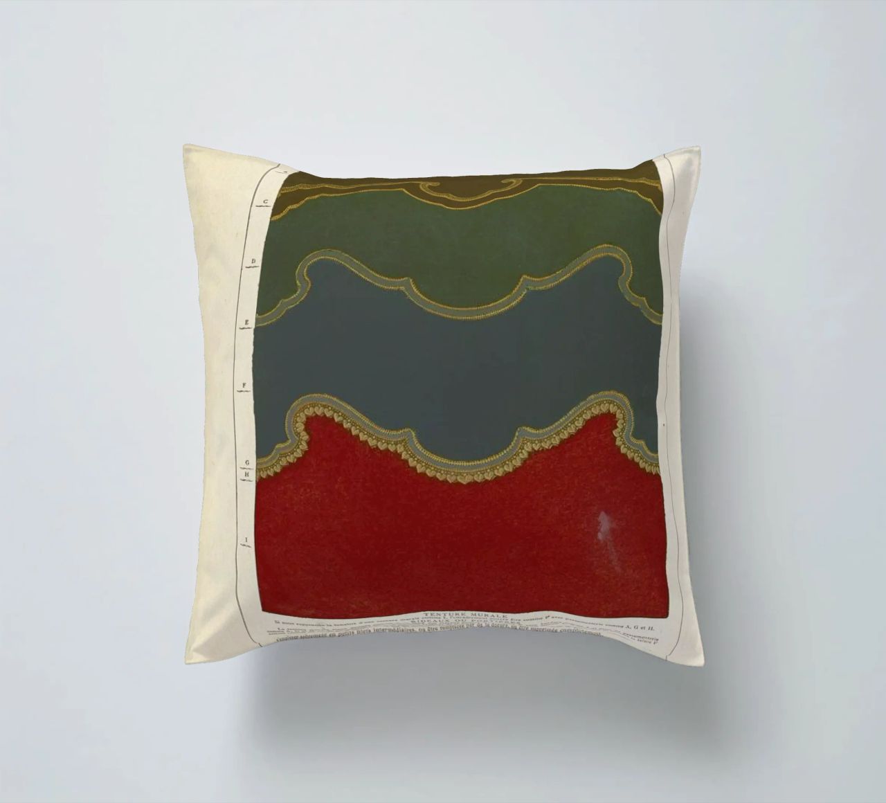 Tenture murale, L'harmonie des couleurs, 1815 - Édouard Guichard coussin de Artokoloro Quint Lox Ltd