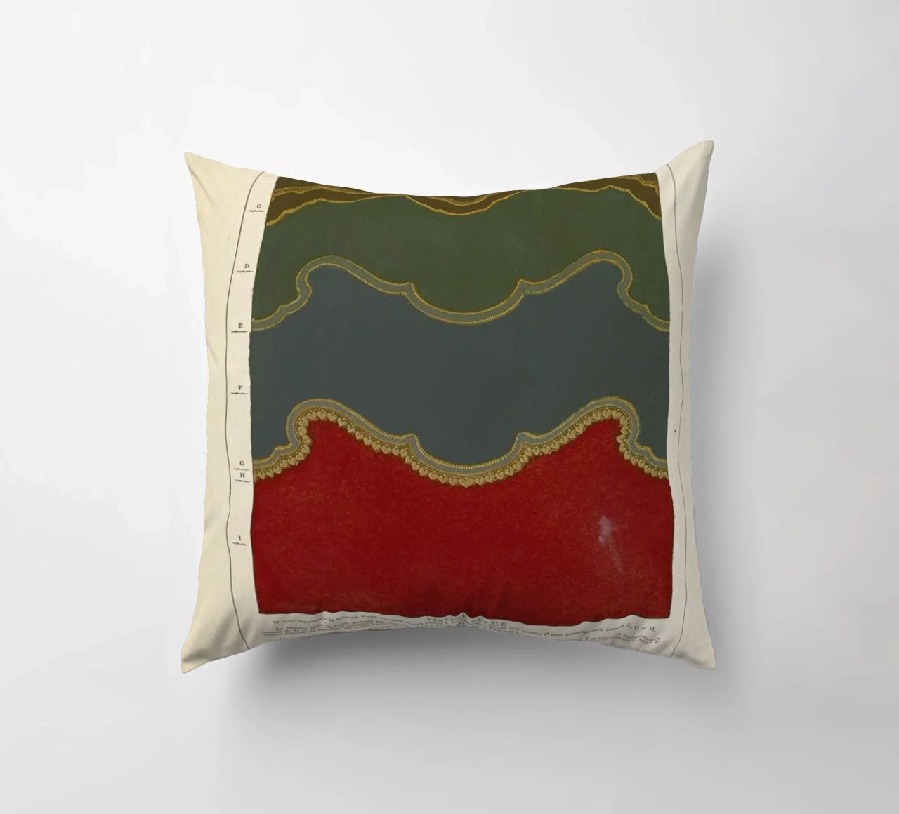 Tenture murale, L'harmonie des couleurs, 1815 - Édouard Guichard coussin de Artokoloro Quint Lox Ltd