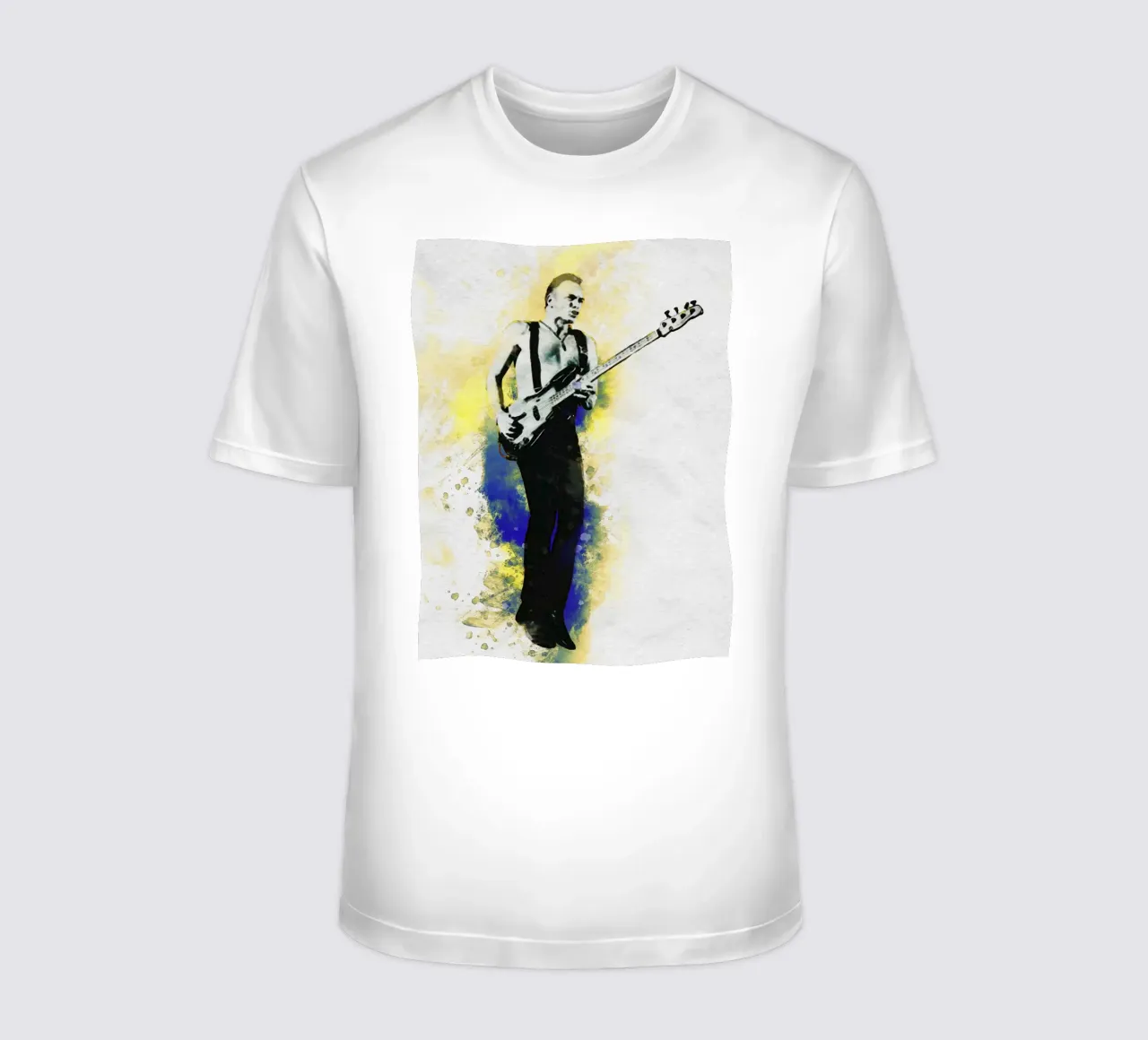 Smudge of Portrait Sting torna al basso t-shirt da Gunawan Rb