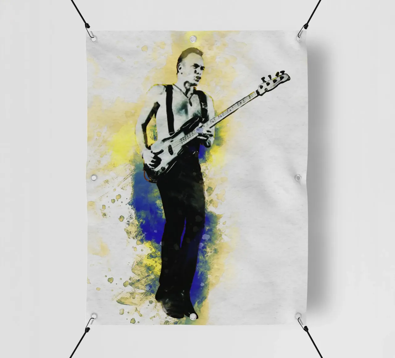 Smudge of Portrait Sting torna al basso telo in pvc da Gunawan Rb