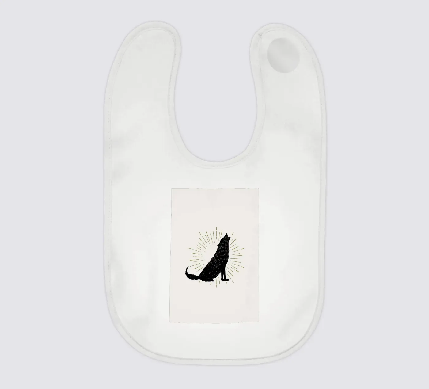 Wolf baby slabbetje van Pure