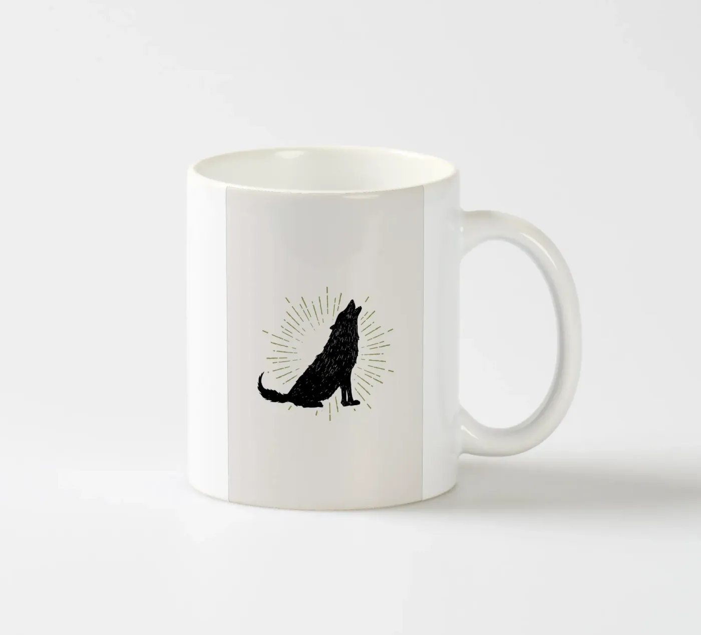 Wolf ceramic mug by Pure