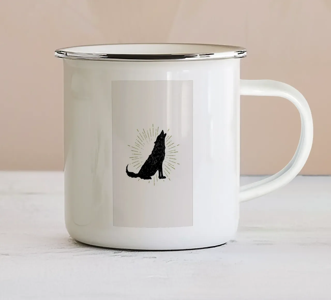 Wolf tazza in smalto da Pure