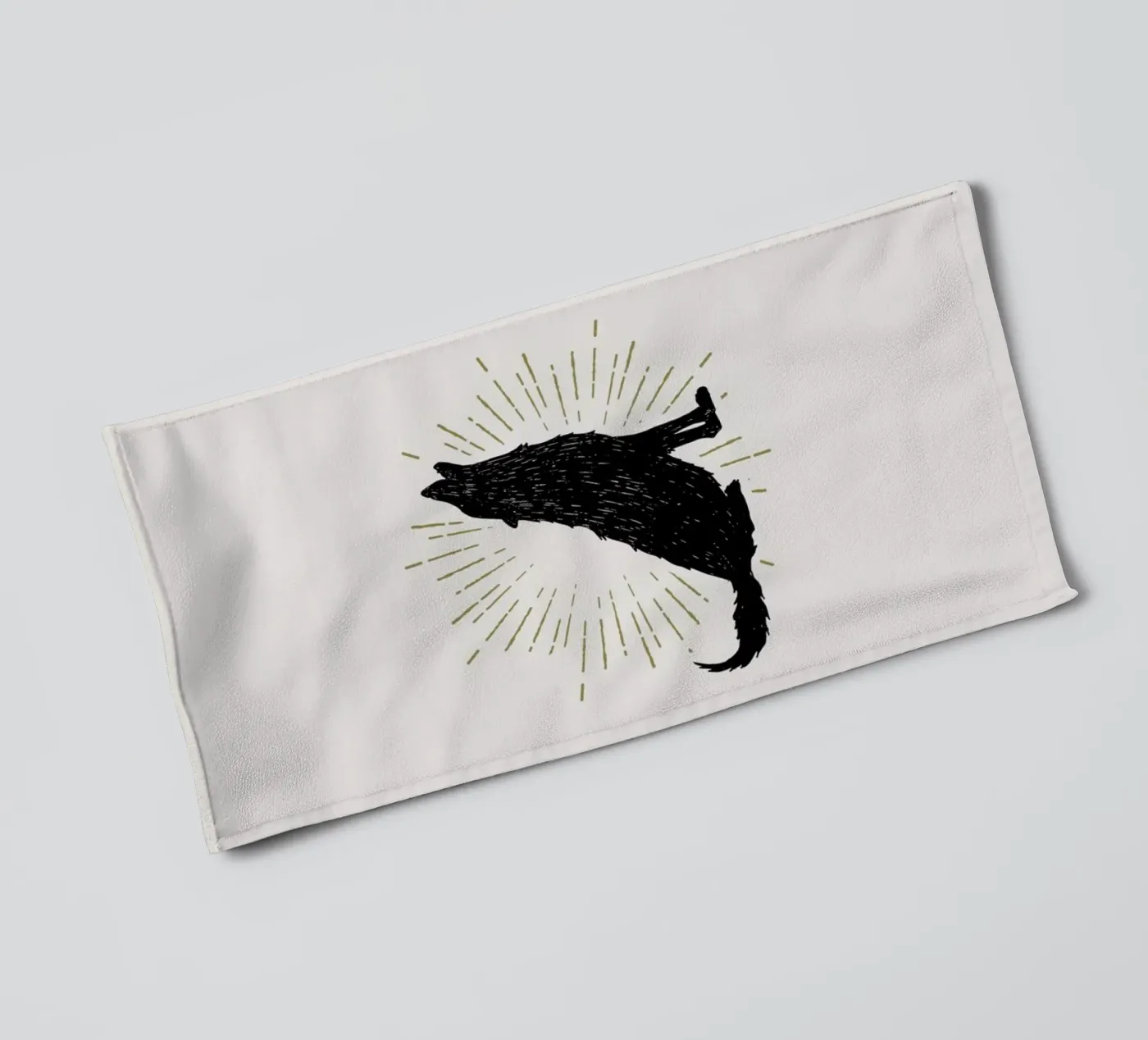 Wolf towel by Pure
