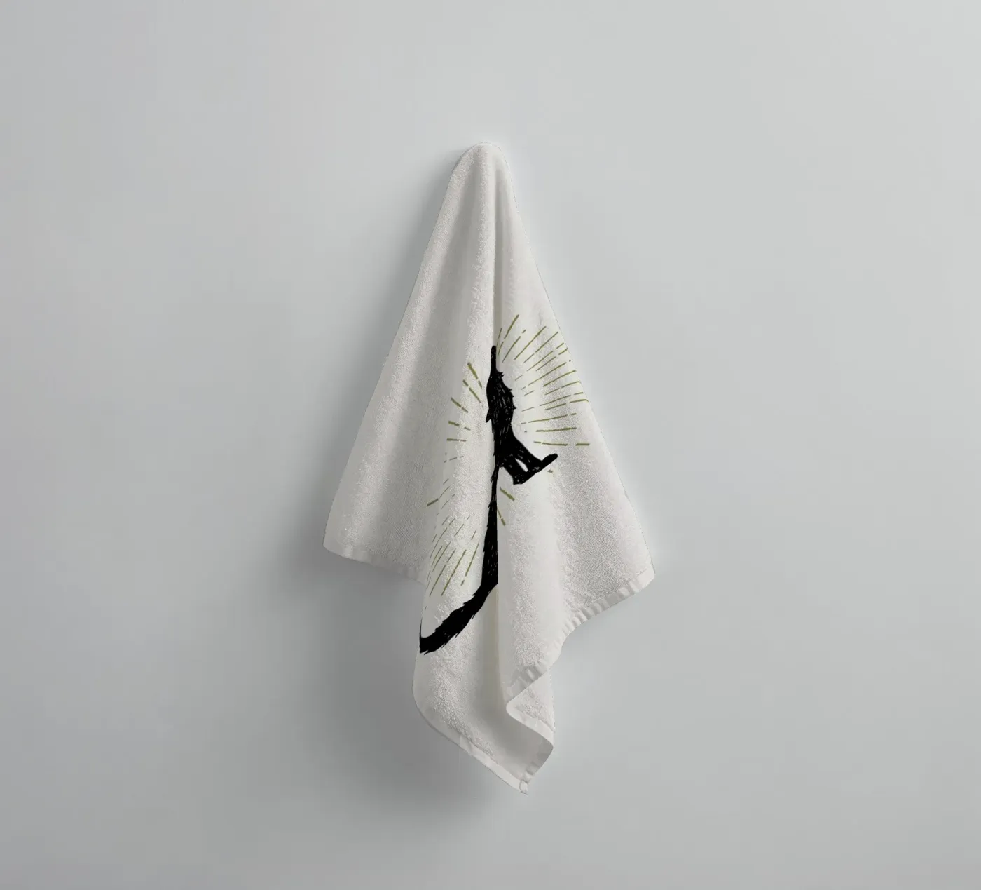 Wolf badhanddoek van Pure