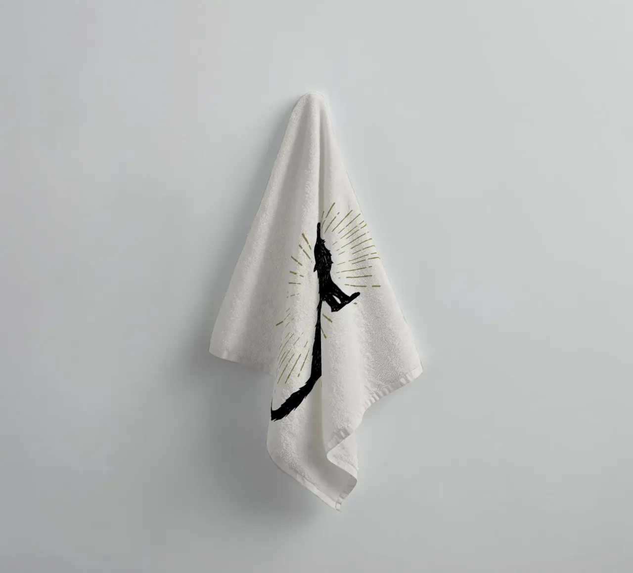 Wolf badhanddoek van Pure