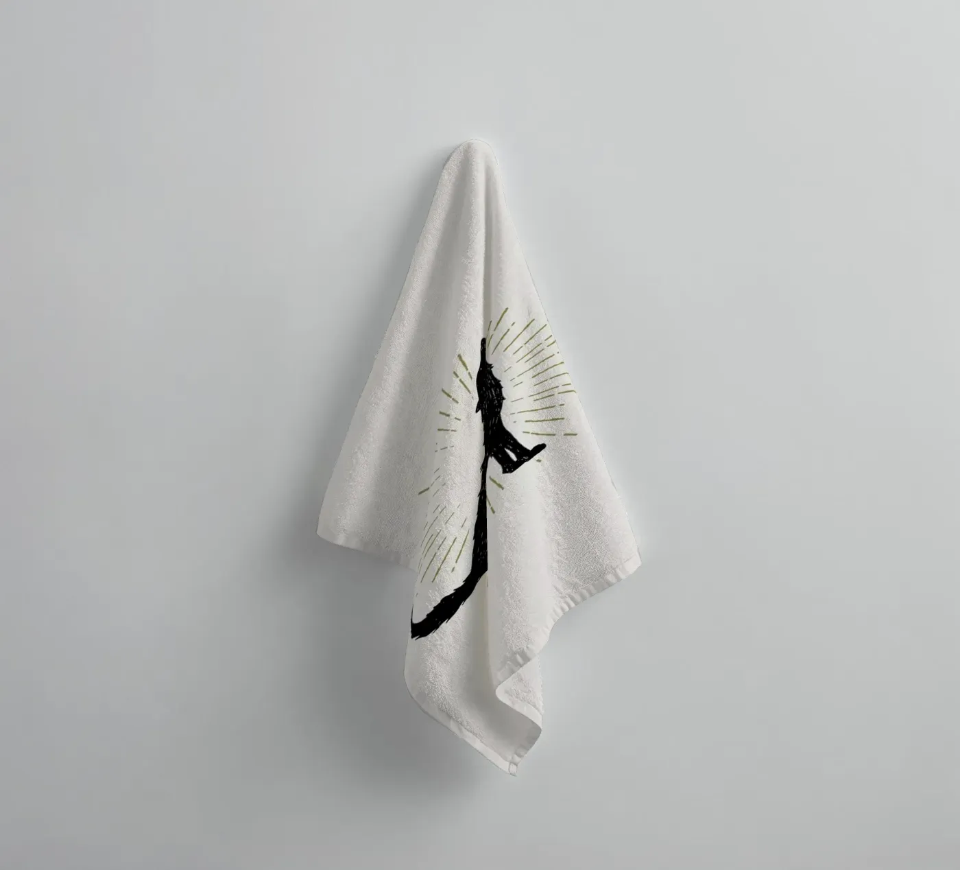 Wolf towel by Pure