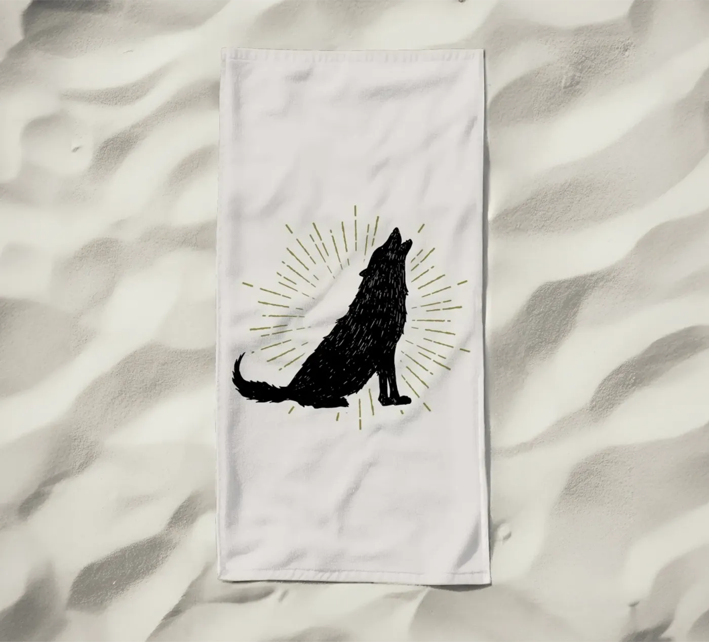 Wolf strandhanddoek van Pure