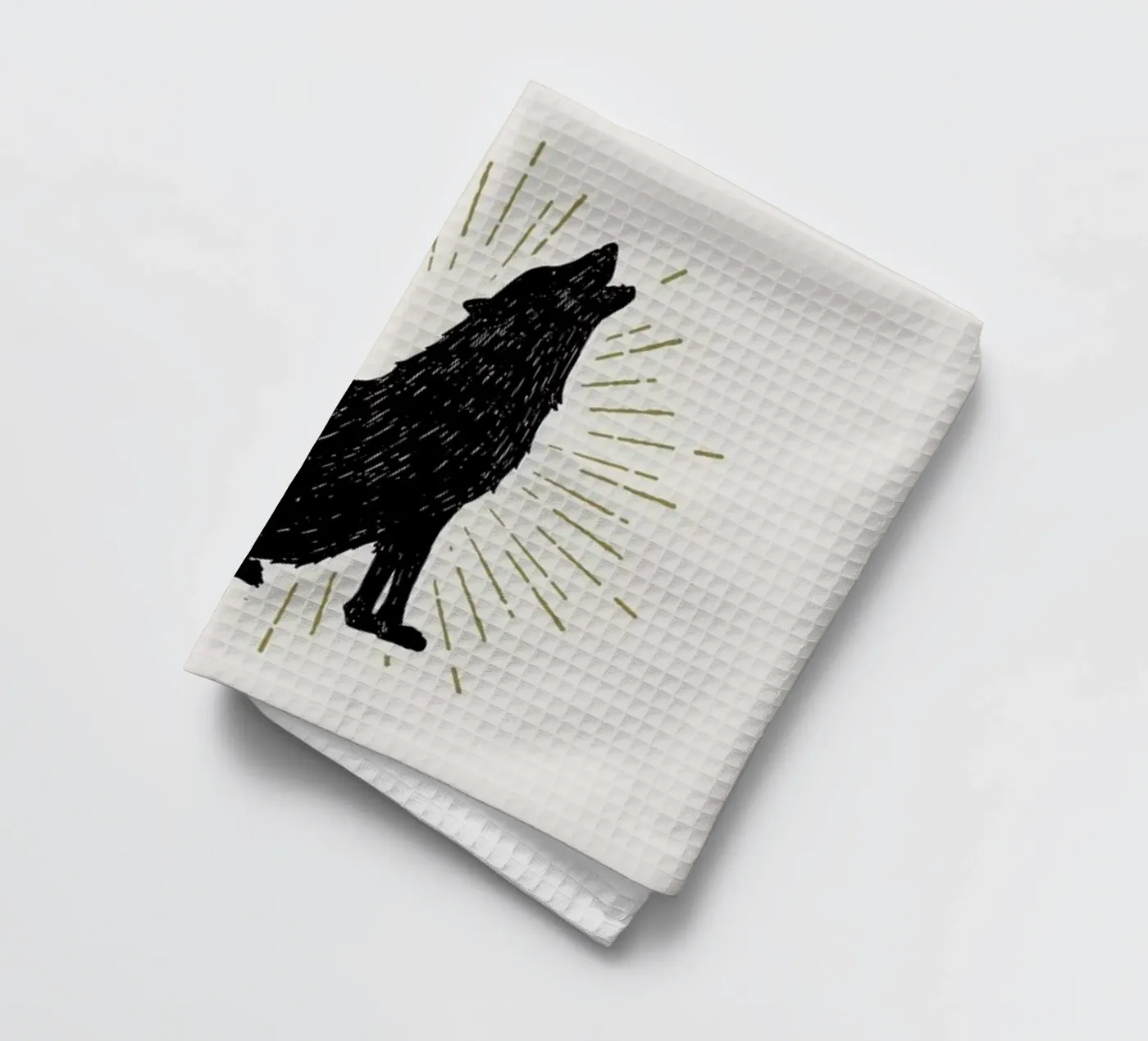 Wolf Geschirrtuch von Pure