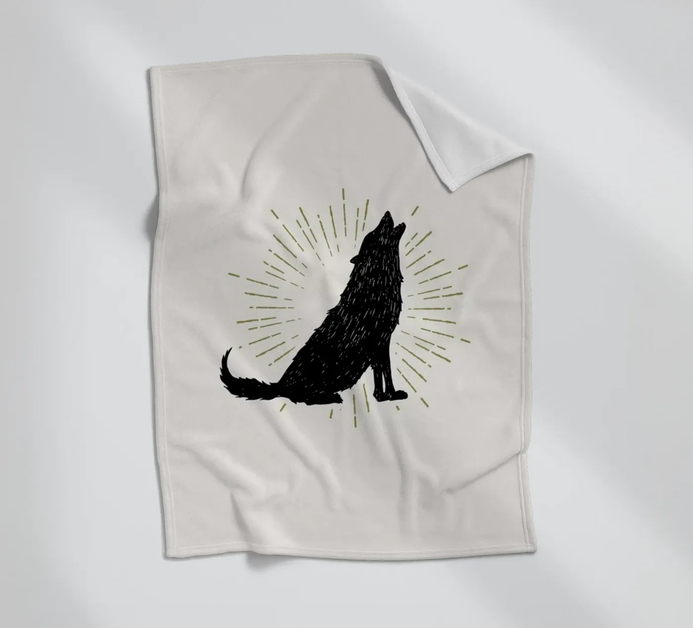 Wolf Fleecedecke von Pure