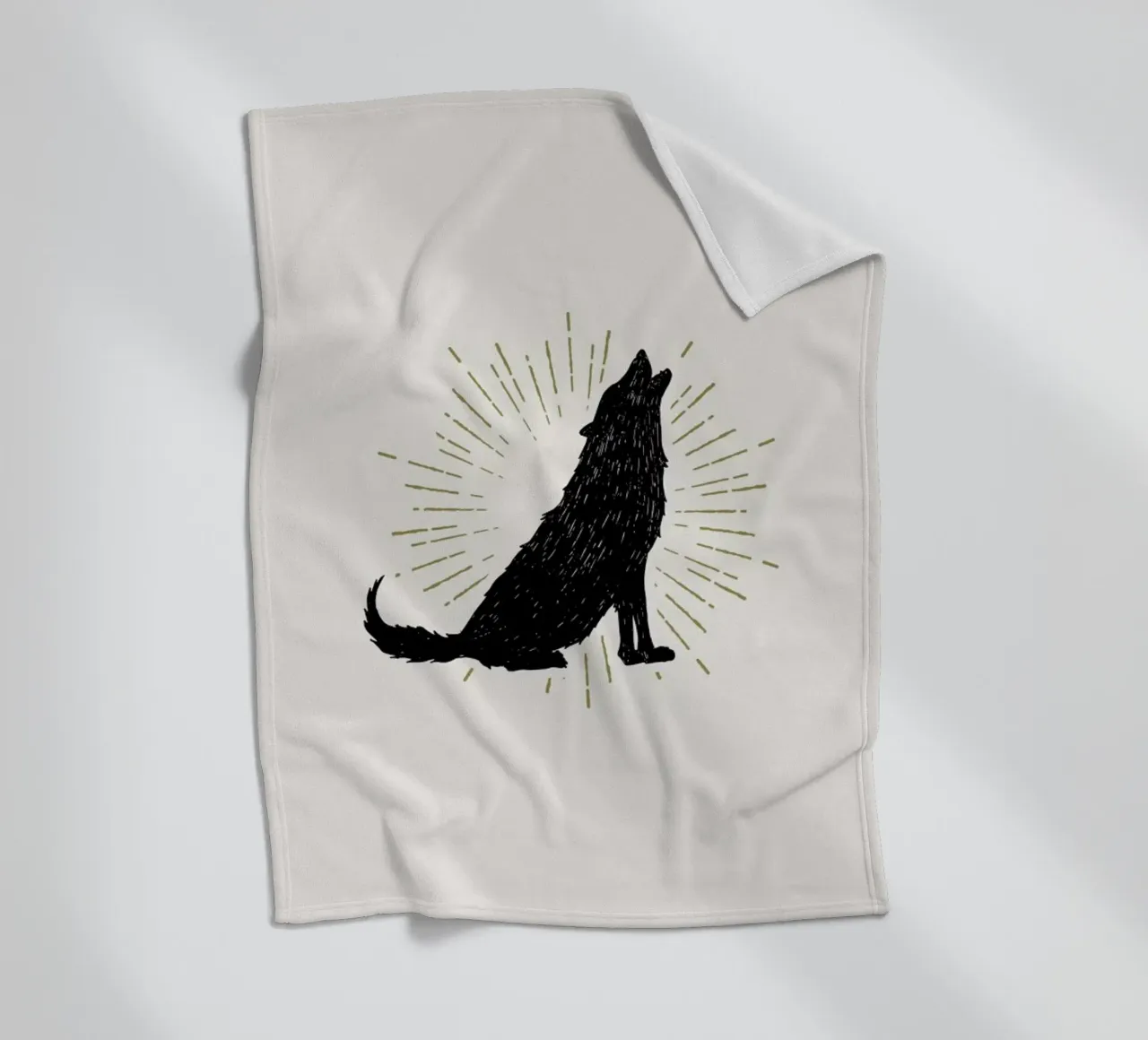 Wolf Fleecedecke von Pure
