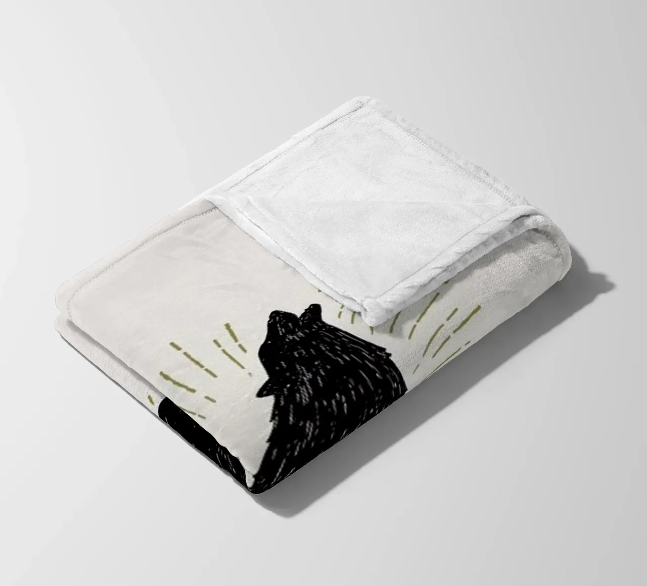 Wolf Fleecedecke von Pure