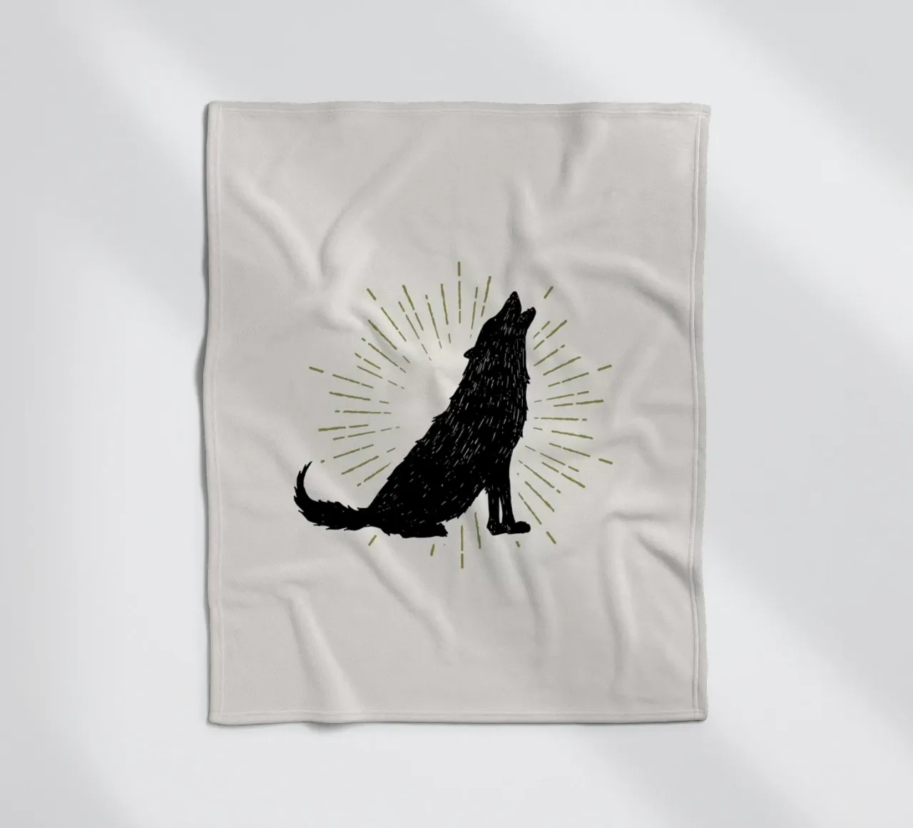 Wolf Fleecedecke von Pure