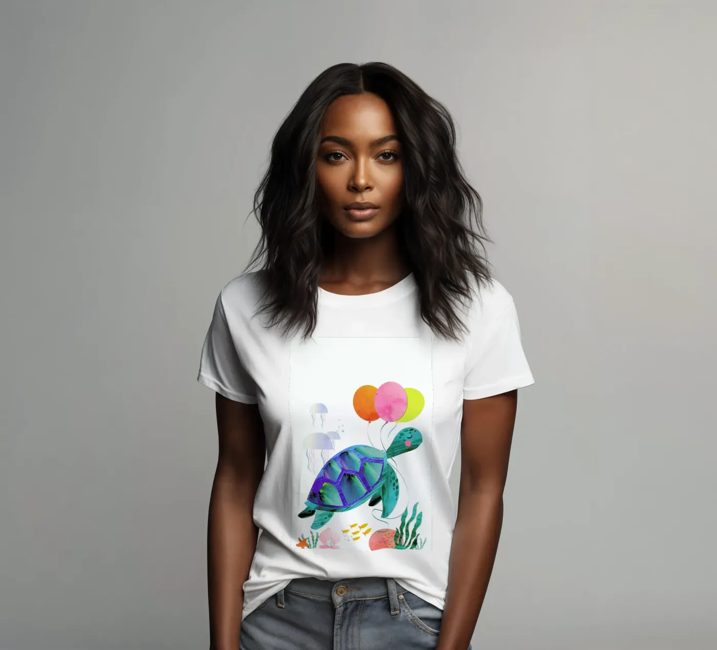 Turtle t-shirt da donna da Rocket68