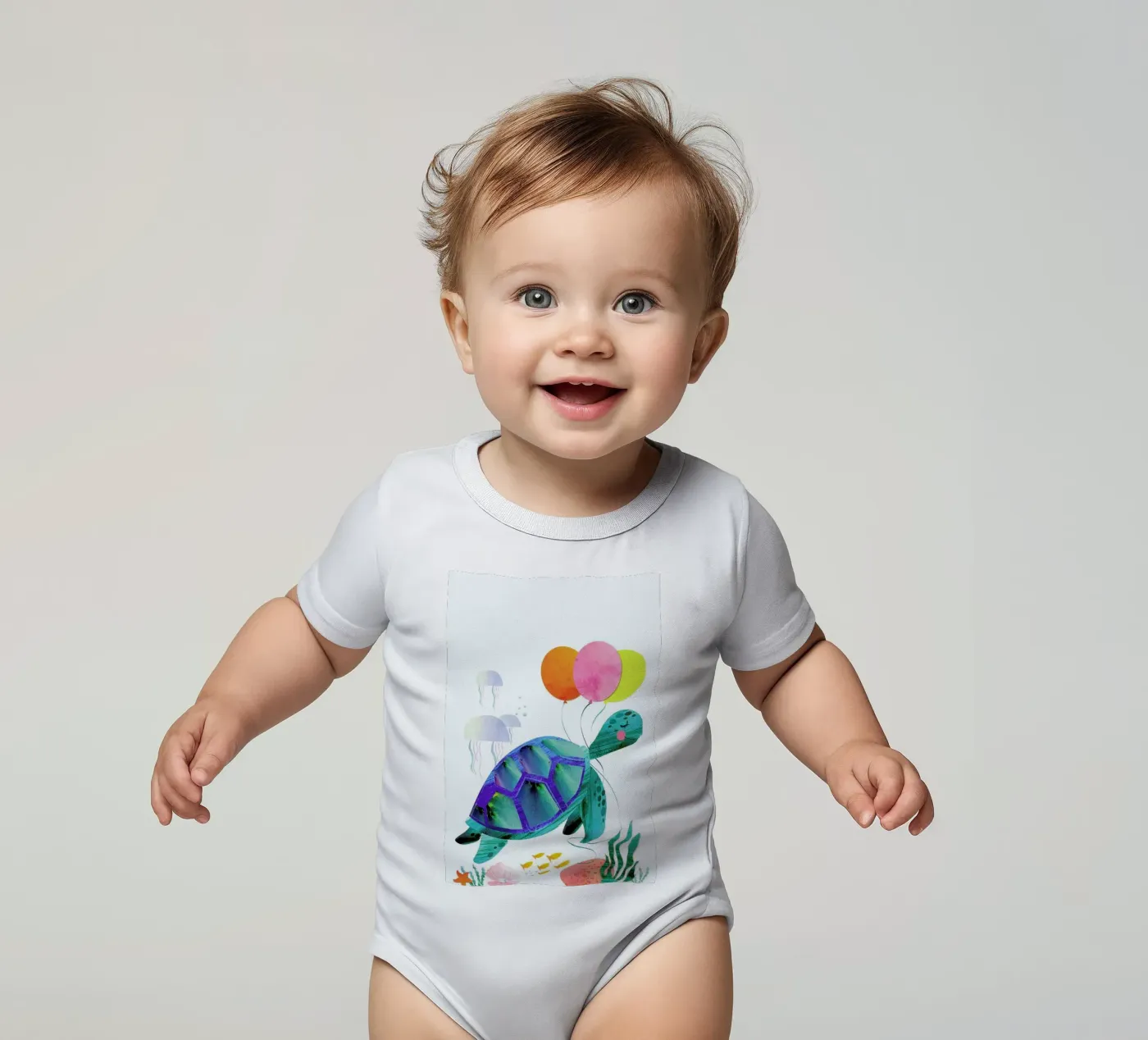 Turtle Kurzarm Babybody von Rocket68