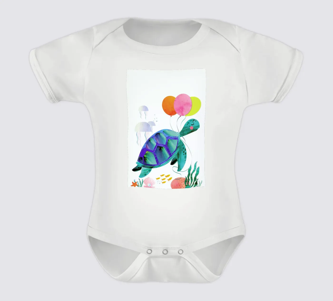 Turtle Kurzarm Babybody von Rocket68
