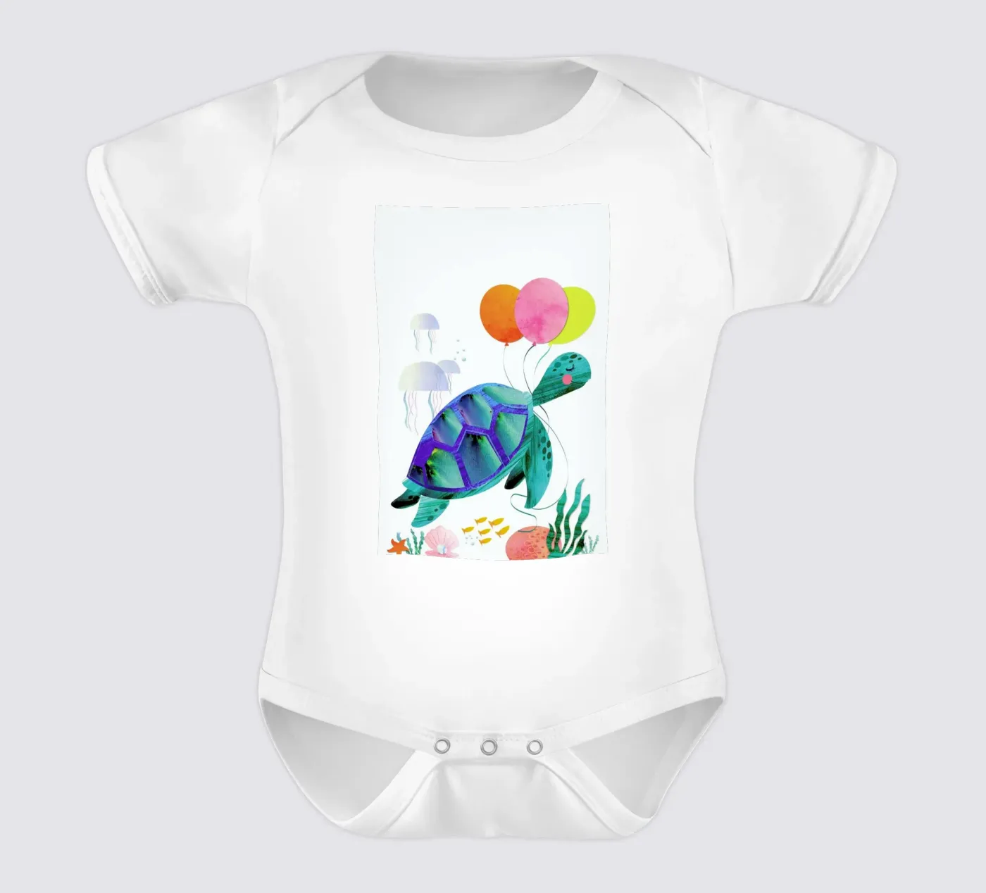 Turtle Kurzarm Babybody von Rocket68