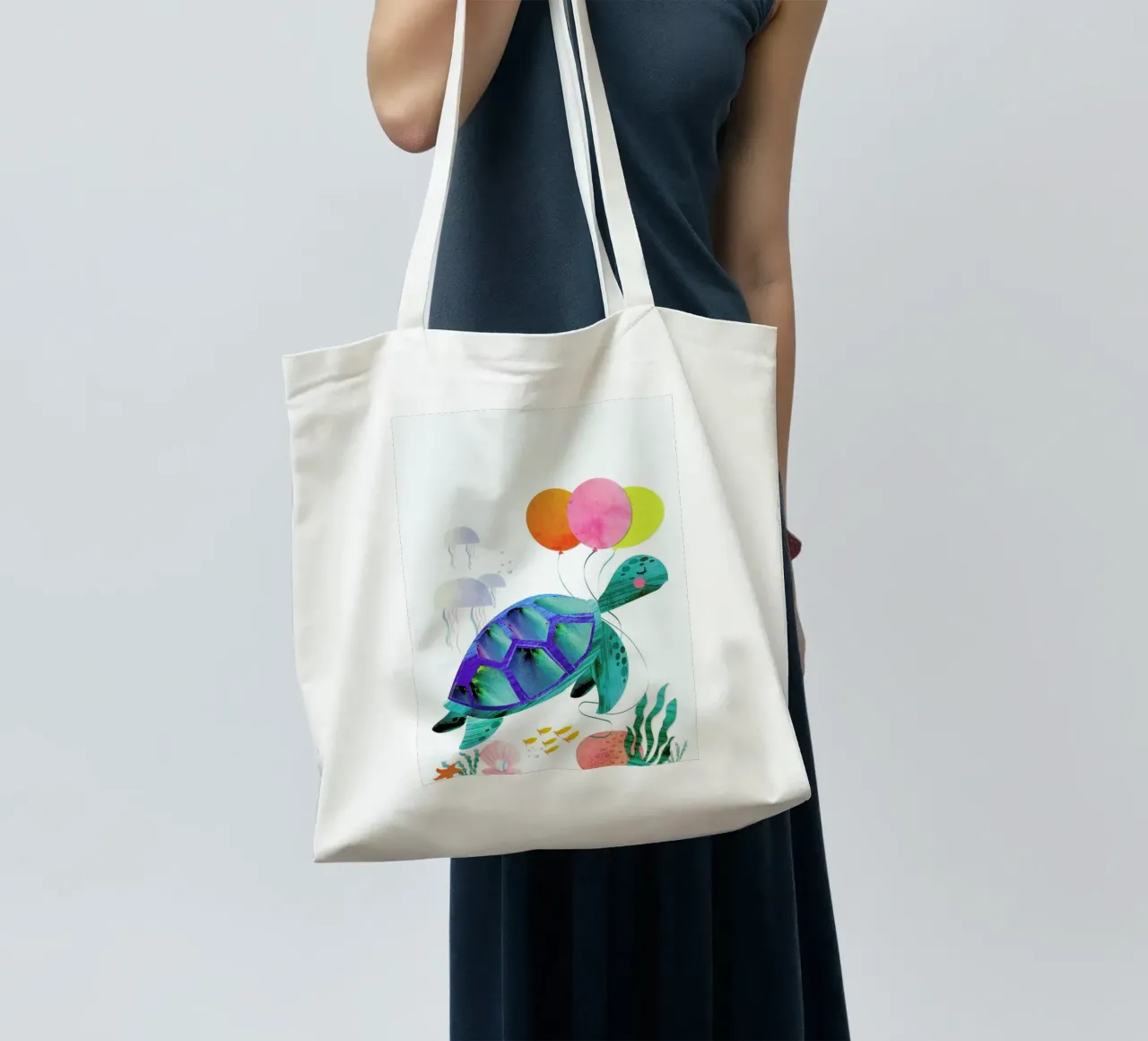 Turtle borsa in juta da Rocket68