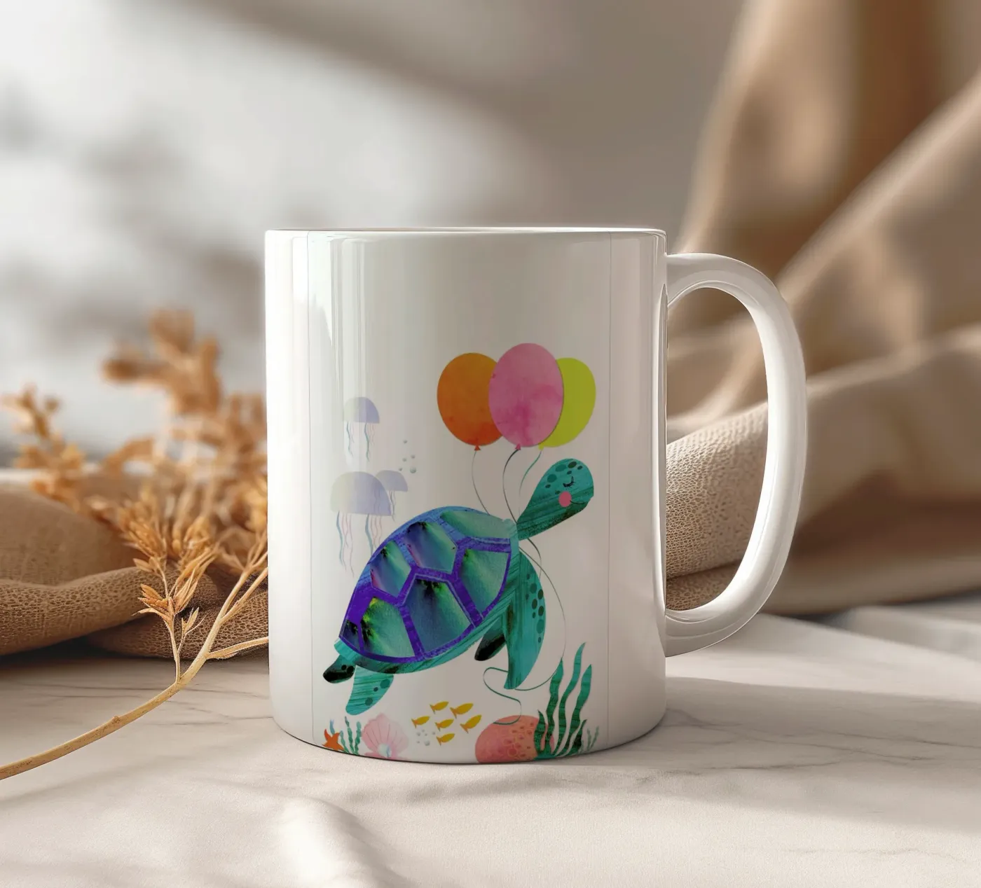 Turtle ceramic mug by Rocket68