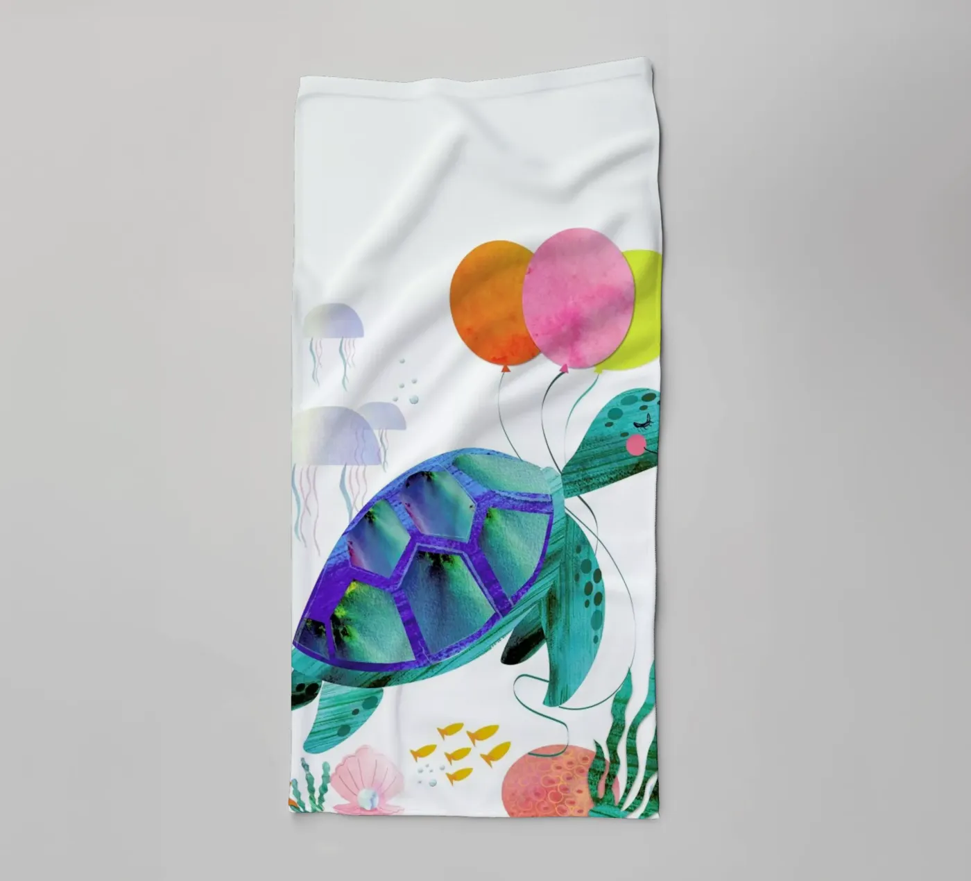 Turtle badhanddoek van Rocket68