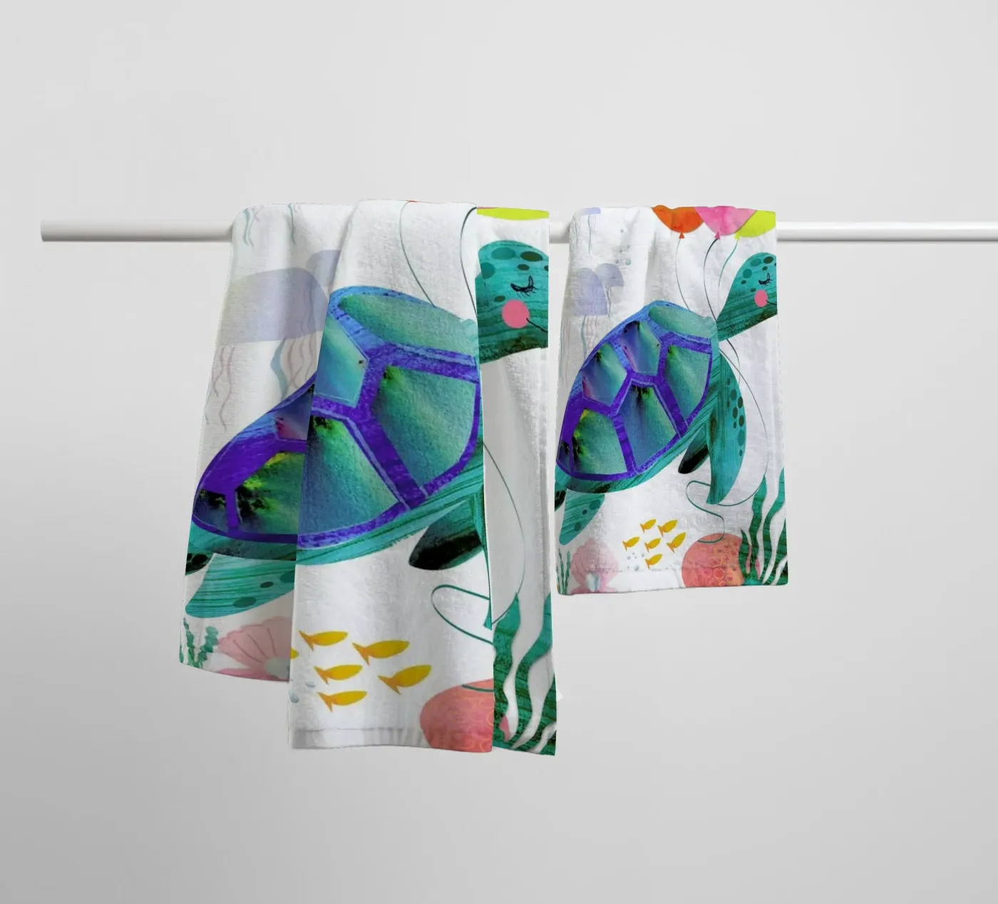 Turtle badhanddoek van Rocket68