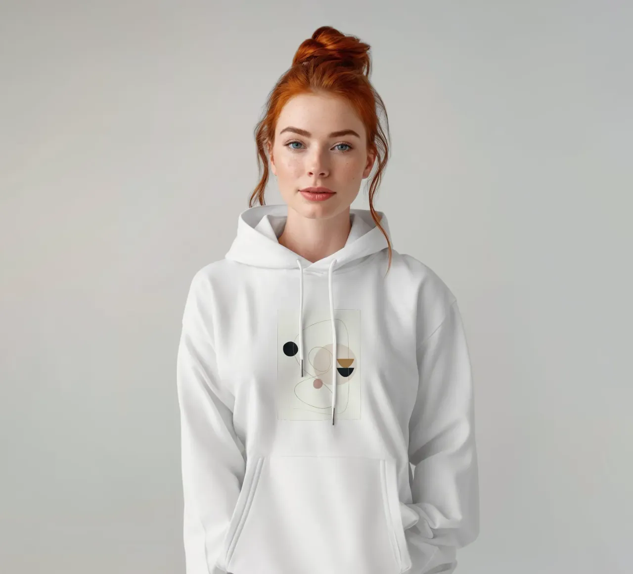 Abstract Minimal Art felpa con cappuccio da Flow Line