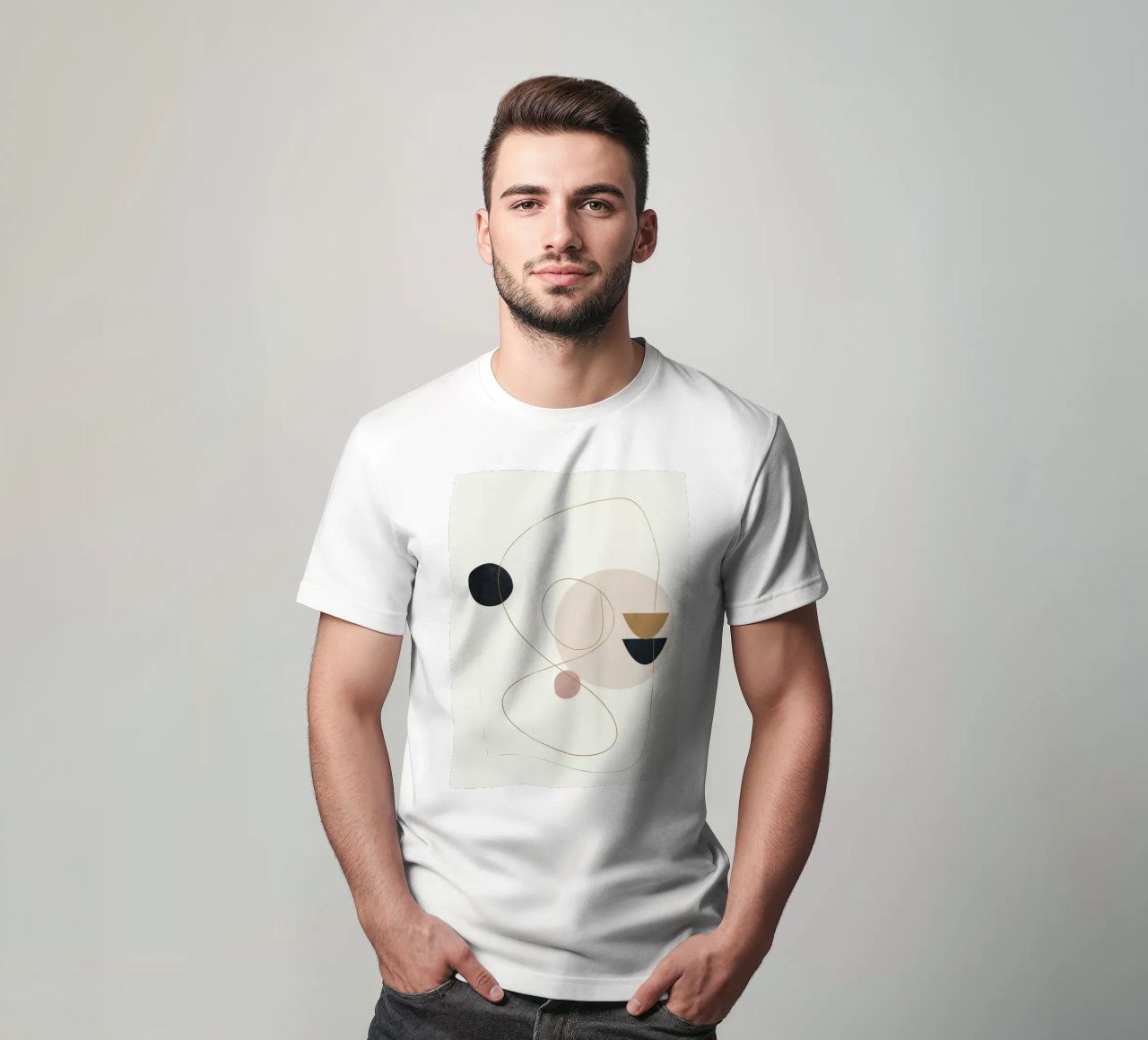 Abstract Minimal Art t-shirt da Flow Line