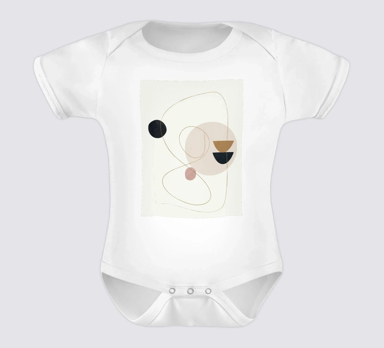 Abstract Minimal Art body neonato maniche corte da Flow Line