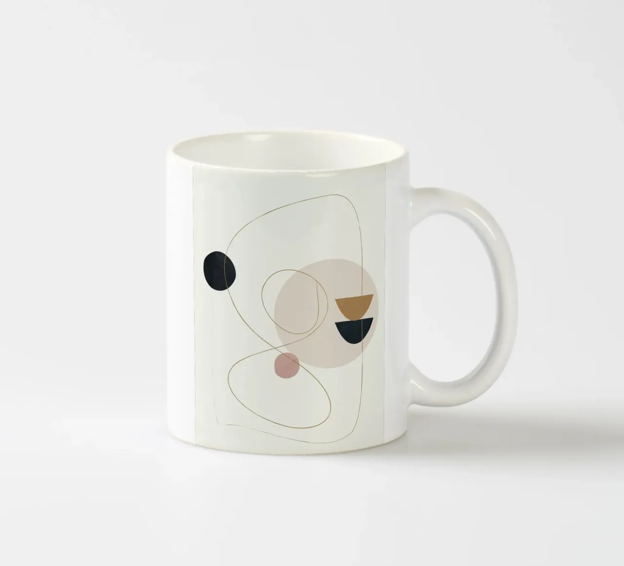 Abstract Minimal Art Keramik Tasse von Flow Line