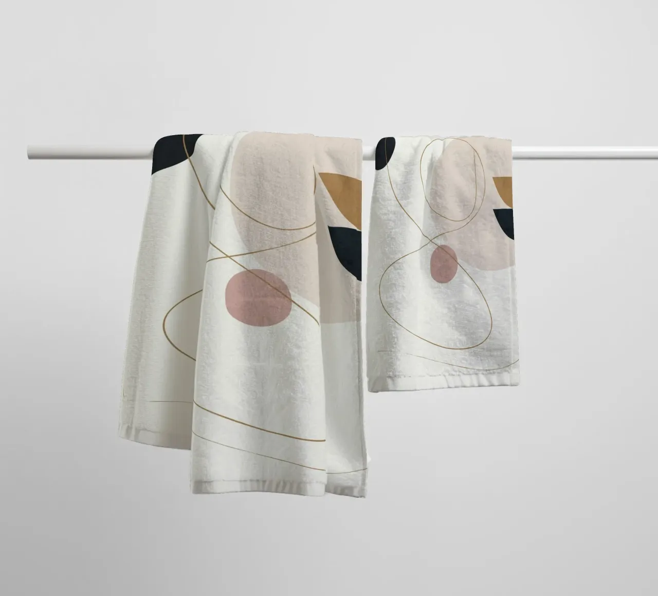 Abstract Minimal Art asciugamano da bagno da Flow Line