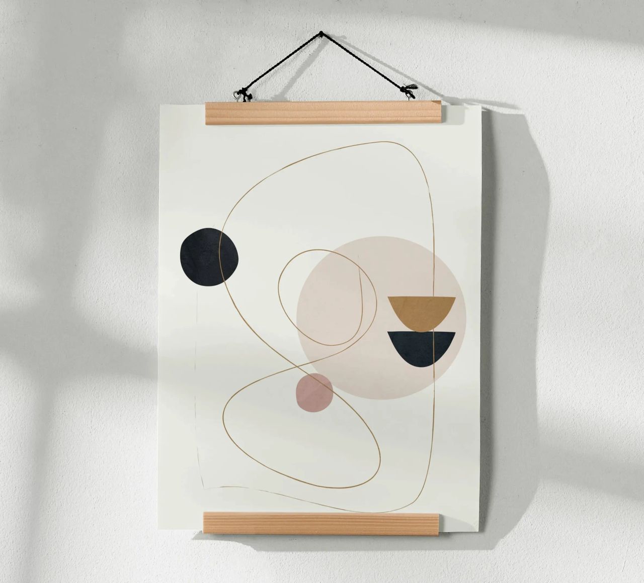 Abstract Minimal Art carta hahnemühle da Flow Line
