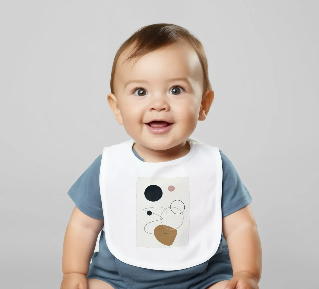 Abstract Minimal Art 2 baby bib by Flow Line