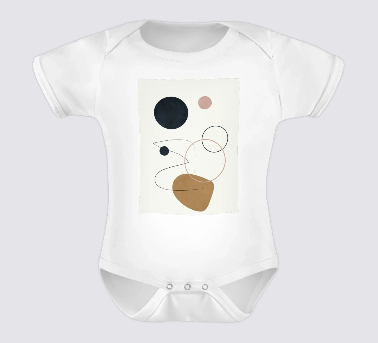 Abstract Minimal Art 2 body neonato maniche corte da Flow Line