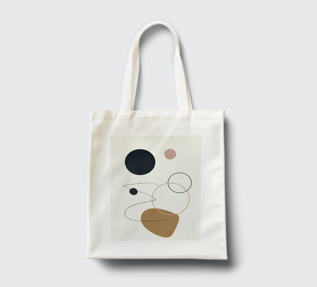 Abstract Minimal Art 2 borsa in juta da Flow Line