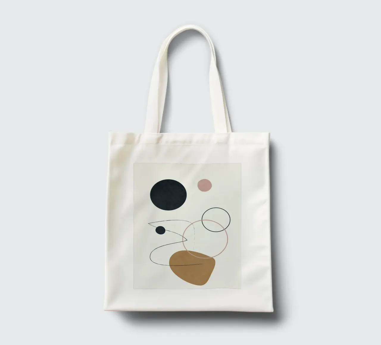 Abstract Minimal Art 2 borsa in juta da Flow Line