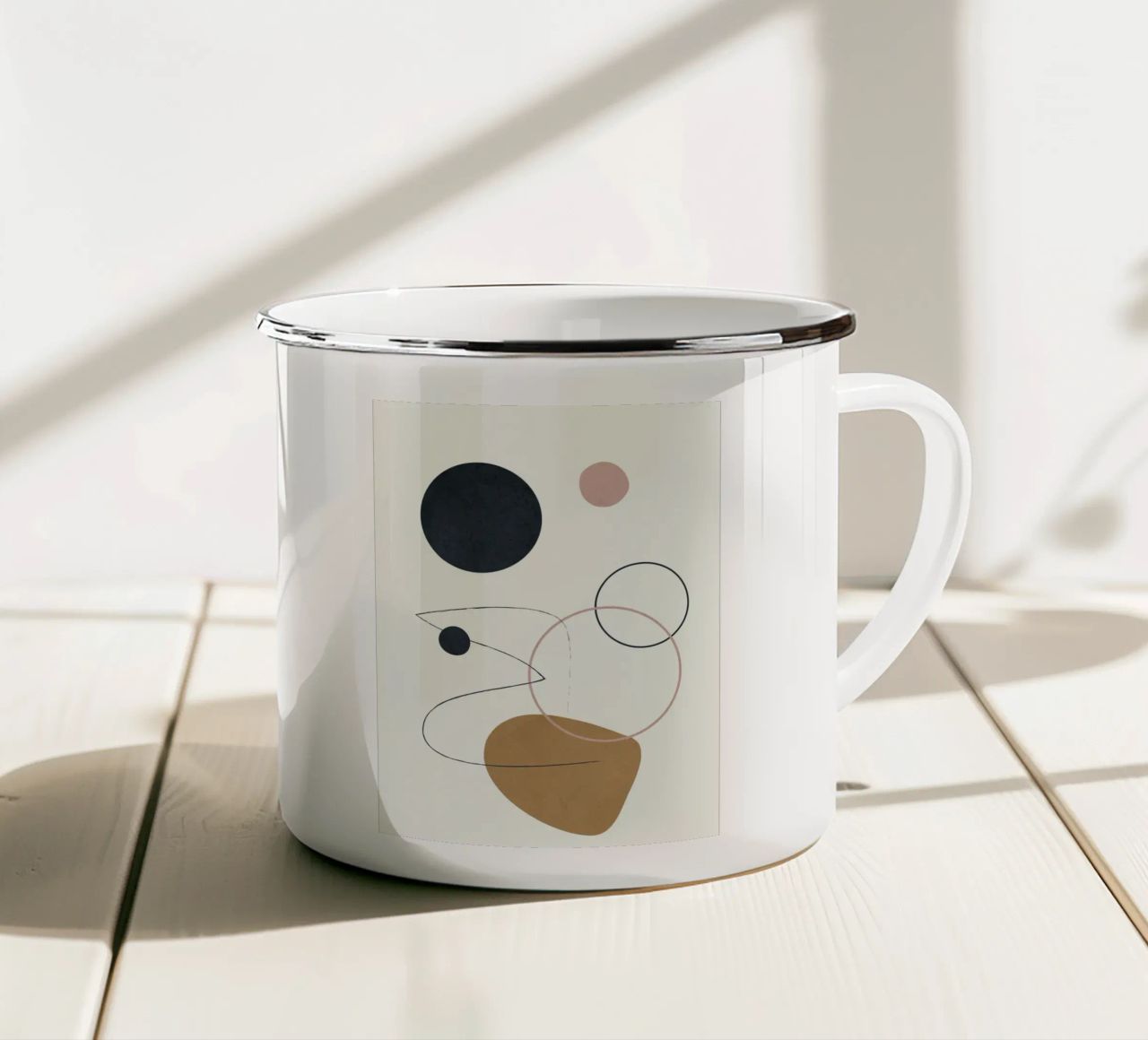 Abstract Minimal Art 2 tazza in smalto da Flow Line
