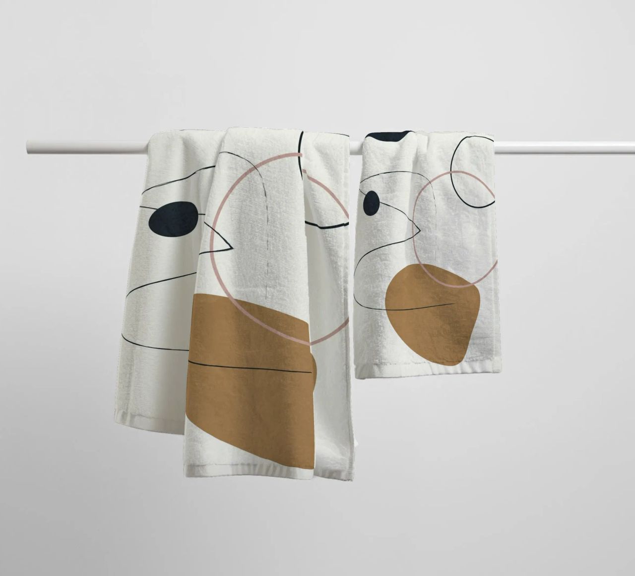 Abstract Minimal Art 2 asciugamano da bagno da Flow Line